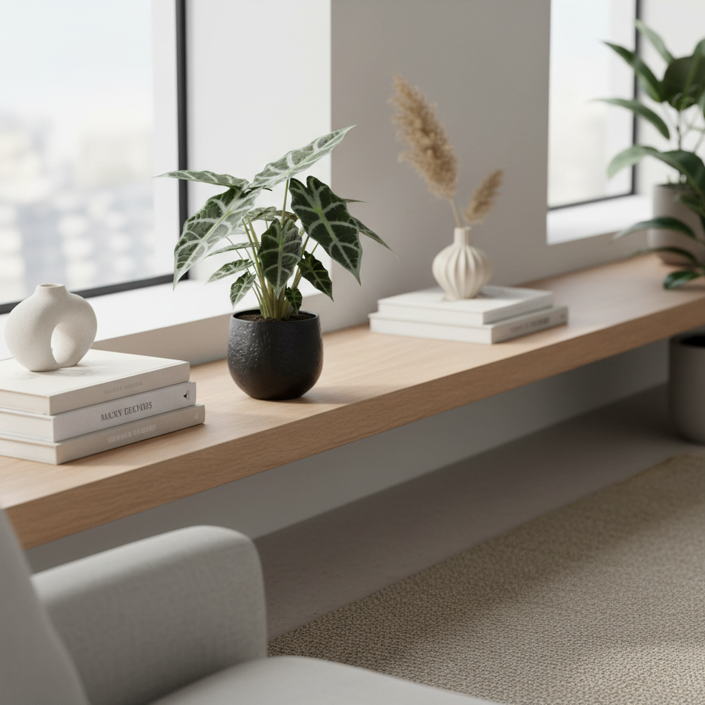 Alocasia Amazonica 'Bambino' - Styled in modern interior